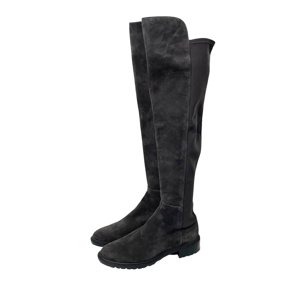 NEW Stuart Weitzman The 5050 City over the knee Boots‎ Size 7 gray suede